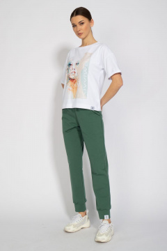 Футболка с удлиненным рукавом и принтом из трикотажа Kivviwear 4026.34 - фото 4