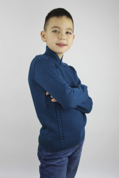 Джемпер для мальчика прямой силуэт из шерсти Полесье С9563-20 0С2134-Д43 122,128 афродита - фото 1