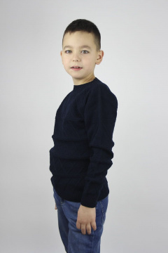 джемпер с длинным рукавом реглан из шерстяного трикотажа Полесье С9603-20 0С8650-Д43 152 т.синий - фото 2