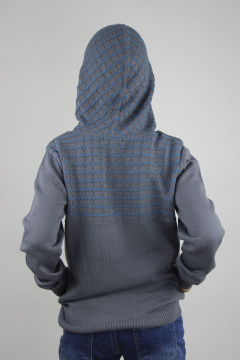 Джемпер с капюшоном из хлопка для повседневной одежды Полесье С9961-18 8С0354-Д43 152 дипломат - фото 3