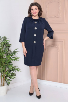 Moda Versal П2364 т.синий+пуговицы_серебро
