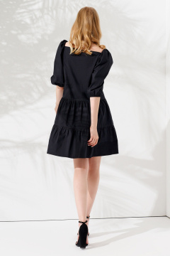 Платье вечернее короткое в стиле футляр с вырезом Панда 86780w черный - фото 3