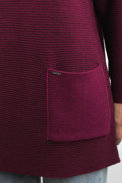Демисезонный удлиненный свитер с накладным карманом Полесье С3631-21 1С1258-Д43 170,176 ягодный - фото 3