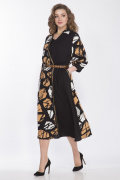 Платье с запахом, отрезным лифом и тесьмой из текстиля Matini 3.1585 - фото 5