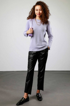 Вязаный полушерстяной джемпер с защипами и оригинальной отделкой Femme & Devur 30476 1.25F(170) - фото 2