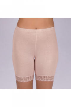 Панталоны из трикотажа с кружевными нижними срезами Verally 169-4 серебристый_пион - фото 2