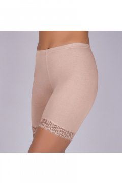 Панталоны из трикотажа с кружевными нижними срезами Verally 169-4 серебристый_пион - фото 1