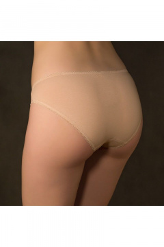 Трусы бежевый и розовый из кружева и трикотажа Verally 1066-2 серебристый_пион - фото 2