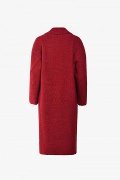 Пальто на каждый день из пальтовой ткани шерсти Elema 1-12053-1-164 бордо - фото 3