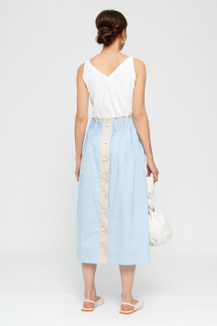 Юбка расширенная ниже колен с карманами BURVIN 7996-21 - фото 2