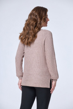 Демисезонный джемпер из трикотажа бежевый DaLi 8001 беж - фото 3