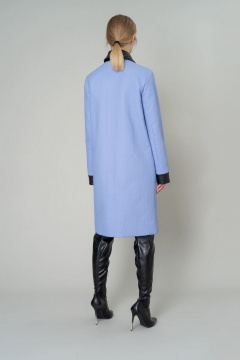 Пальто из текстиля голубое для демиса Elema 5-12036-1-170 лаванда - фото 2