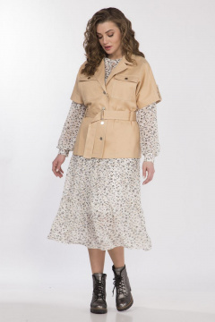 Жакет из текстиля с съемным поясом и накладными карманами Matini 4.1502 - фото 4