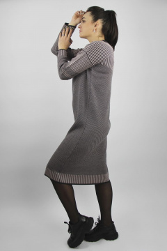 Платье прямое из трикотажа с спущенной линией плеча Полесье С4486-21 1С1303-Д43 164 антрацит - фото 3