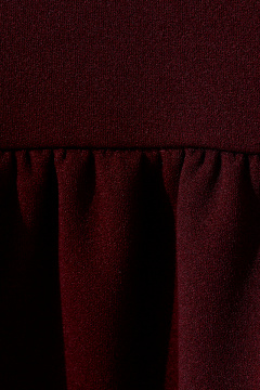 Трикотажное платье с расклешенной юбкой и длинными рукавами Панда 67980w бордовый - фото 3