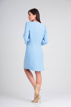 Платье прилегающее из текстиля с фигурным подрезом TVIN 4025 - фото 5