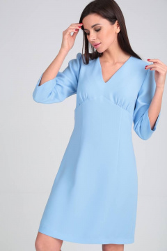 Платье прилегающее из текстиля с фигурным подрезом TVIN 4025 - фото 3