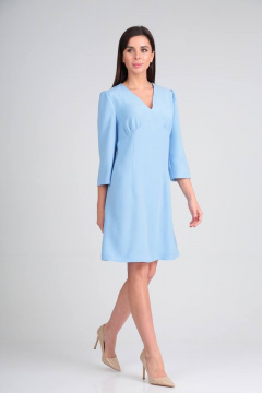 Платье прилегающее из текстиля с фигурным подрезом TVIN 4025 - фото 4