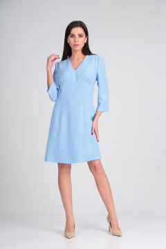 Платье прилегающее из текстиля с фигурным подрезом TVIN 4025 - фото 1