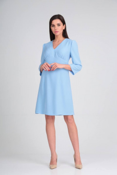 Платье прилегающее из текстиля с фигурным подрезом TVIN 4025 - фото 2