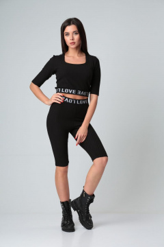 Топ из трикотажа с декоративной тесьмой и рукавом 3/4 Диомант 1771 - фото 1