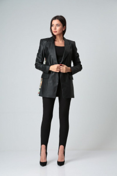 Брюки зауженные на штрипках из трикотажа с поясом Диомант 1773 - фото 5