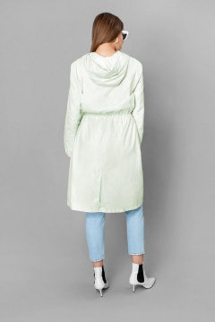Плащ демисезонный зеленый плащёвая ткань Elema 2-10188-1-164 снег - фото 3