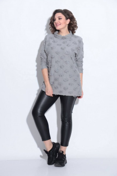 Джемпер туника с рукавом со спущенным плечом Koketka i K 913 серый - фото 4