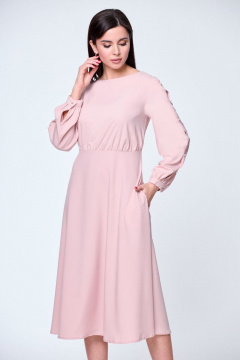 Платье Anelli 1128 пудра - фото 4