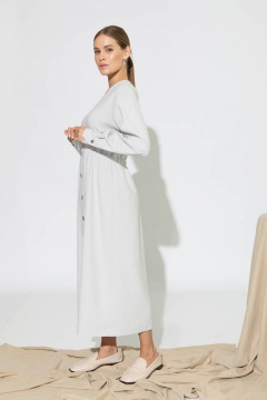 Платье миди серое с застежкой на пуговицы и резинкой Femme & Devur 80015 1.4F(170) - фото 3