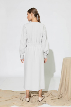 Платье миди серое с застежкой на пуговицы и резинкой Femme & Devur 80015 1.4F(170) - фото 2