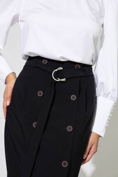 Юбка прямого силуэта на подплечике и складками для делового стиля Femme & Devur 60166 1.36F(170) - фото 2