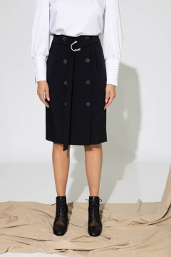 Юбка прямого силуэта на подплечике и складками для делового стиля Femme & Devur 60166 1.36F(170) - фото 1
