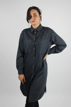 Демисезонное платье прямого силуэта с карманами и воротником Полесье С4475-21 1С1260-Д43 170 т.антрацит - фото 5