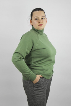 Демисезонный женский свитер с высоким воротником Полесье С3433-17 7С1582-Д43 170,176 кактус - фото 3