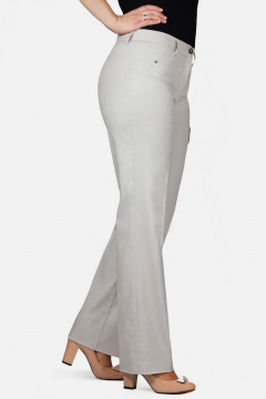 Брюки летние свободные на высокой посадке из джинса Mirolia 069 бежевый - фото 1