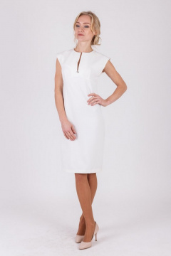 Белое платье из вискозы без рукава для летних будней Domna 360(164) молоко - фото 2