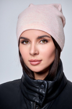 Демисезонная трикотажная шапка розовая и зеленая Anelli 1095 розовый - фото 1