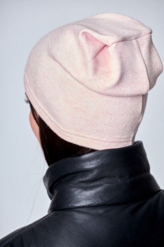 Демисезонная трикотажная шапка розовая и зеленая Anelli 1095 розовый - фото 3