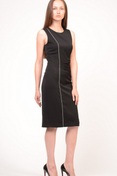 Черное платье из вискозы с идеальной посадкой Domna 415 черный - фото 1