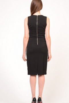 Черное платье из вискозы с идеальной посадкой Domna 415 черный - фото 3