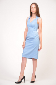 Платье летнее из вискозы с идеальной посадкой Domna 422(164) голубой - фото 1