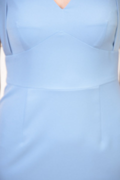 Платье летнее из вискозы с идеальной посадкой Domna 422(164) голубой - фото 4