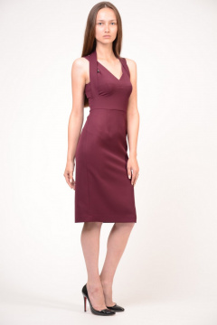 Платье летнее из вискозы с идеальной посадкой Domna 423(164) винный - фото 1