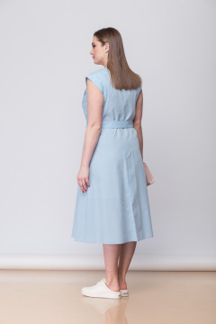 Летнее хлопковое платье с кокеткой и поясом Anna Majewska 1192 NN - фото 2