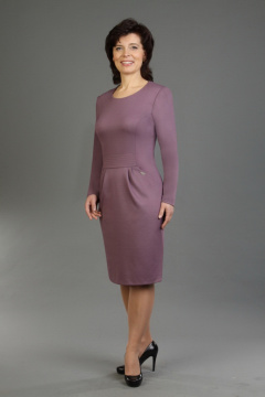 Демисезонное платье из трикотажа фиолетового оттенка Таир-Гранд 6515 клевер - фото 1