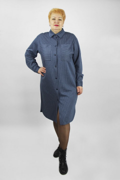 Платье прямое хлопок с накладными карманами демисезон Полесье С4475-21 1С1260-Д43 170 туча - фото 1