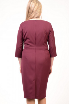 Платье красное на каждый день с подкладом и рельефами Domna 439 винный - фото 3