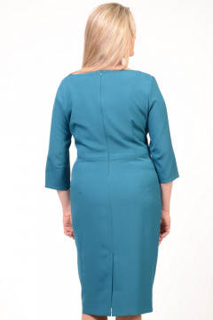 Голубое платье из текстиля с посадкой на любой размер Domna 442 морская-волна - фото 2