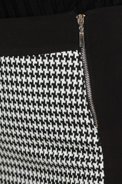 Юбка из гусиной лапки и текстиля с молниями для делового образа Domna 71073 гус.лапка/черный - фото 4